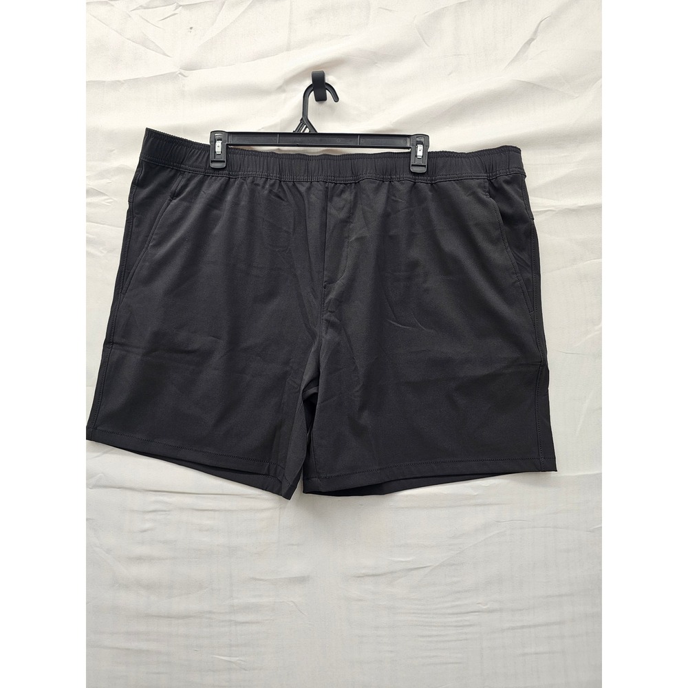 Member's Mark Mens‎ Tech Pull On Shorts Black 3XL Relaxed Fit 7" Inseam